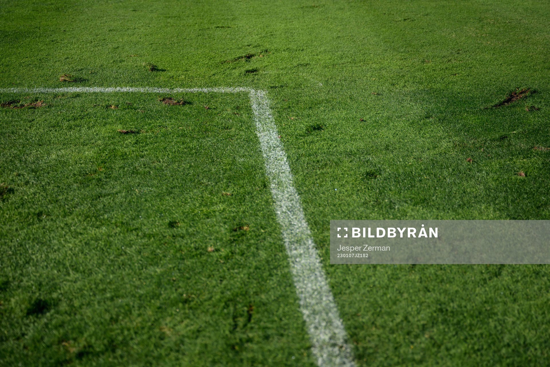 The pitch at a training session on January 7, 2023 in Almancil. 