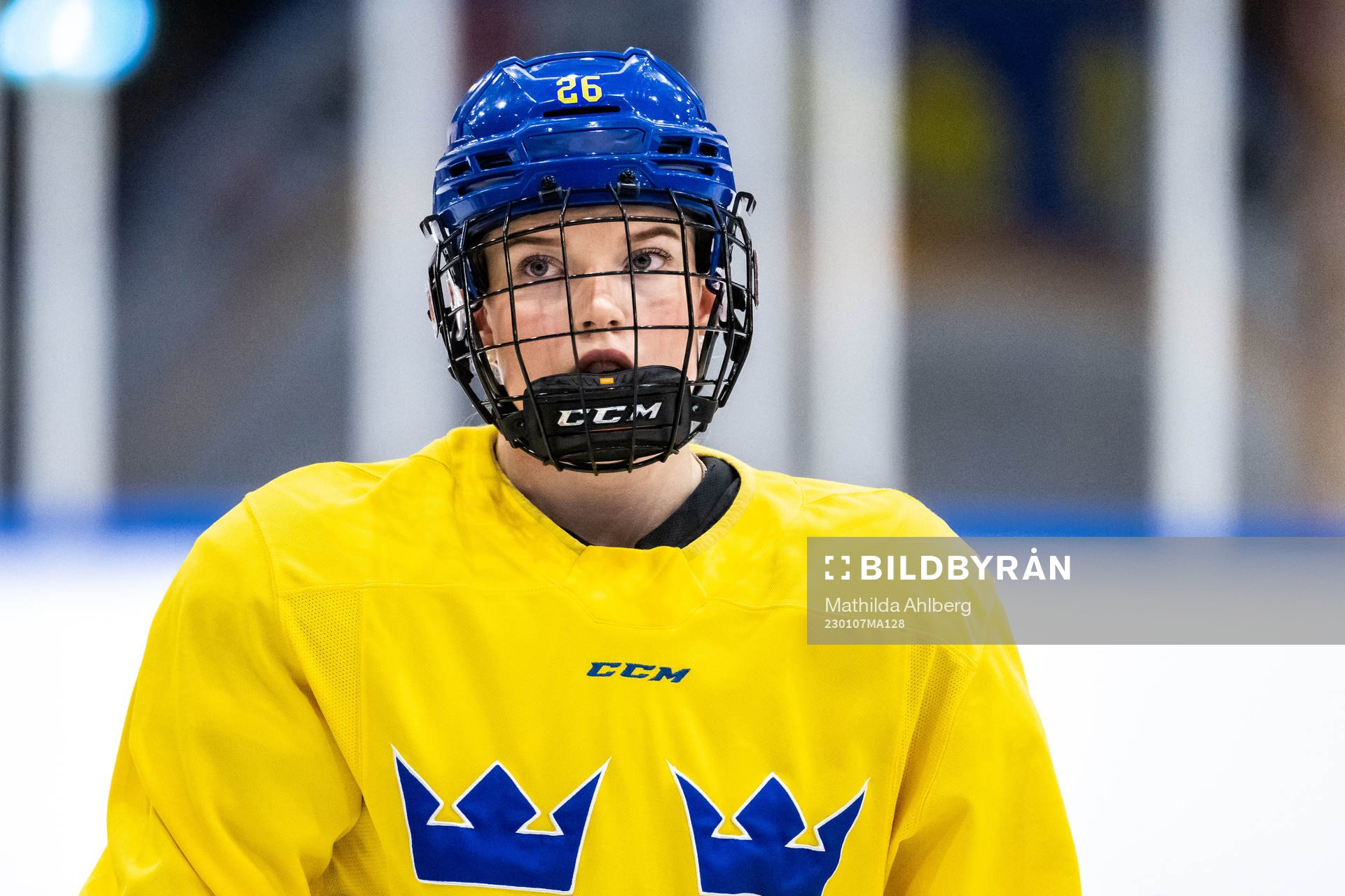 Emma Goding of Sweden at a practice session