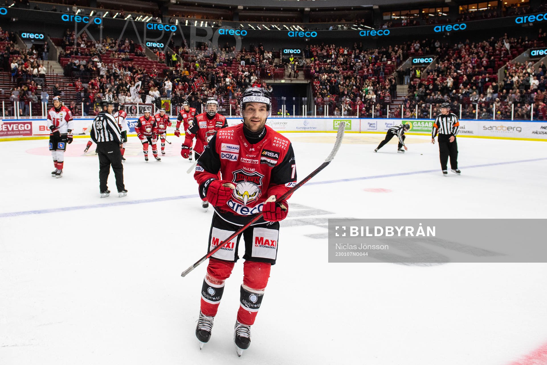 Malmö Redhawks Pathrik Westerholm jublar