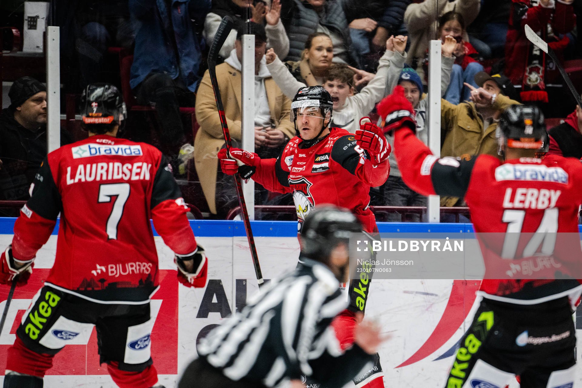 Malmö Redhawks Lance Bouma jublar