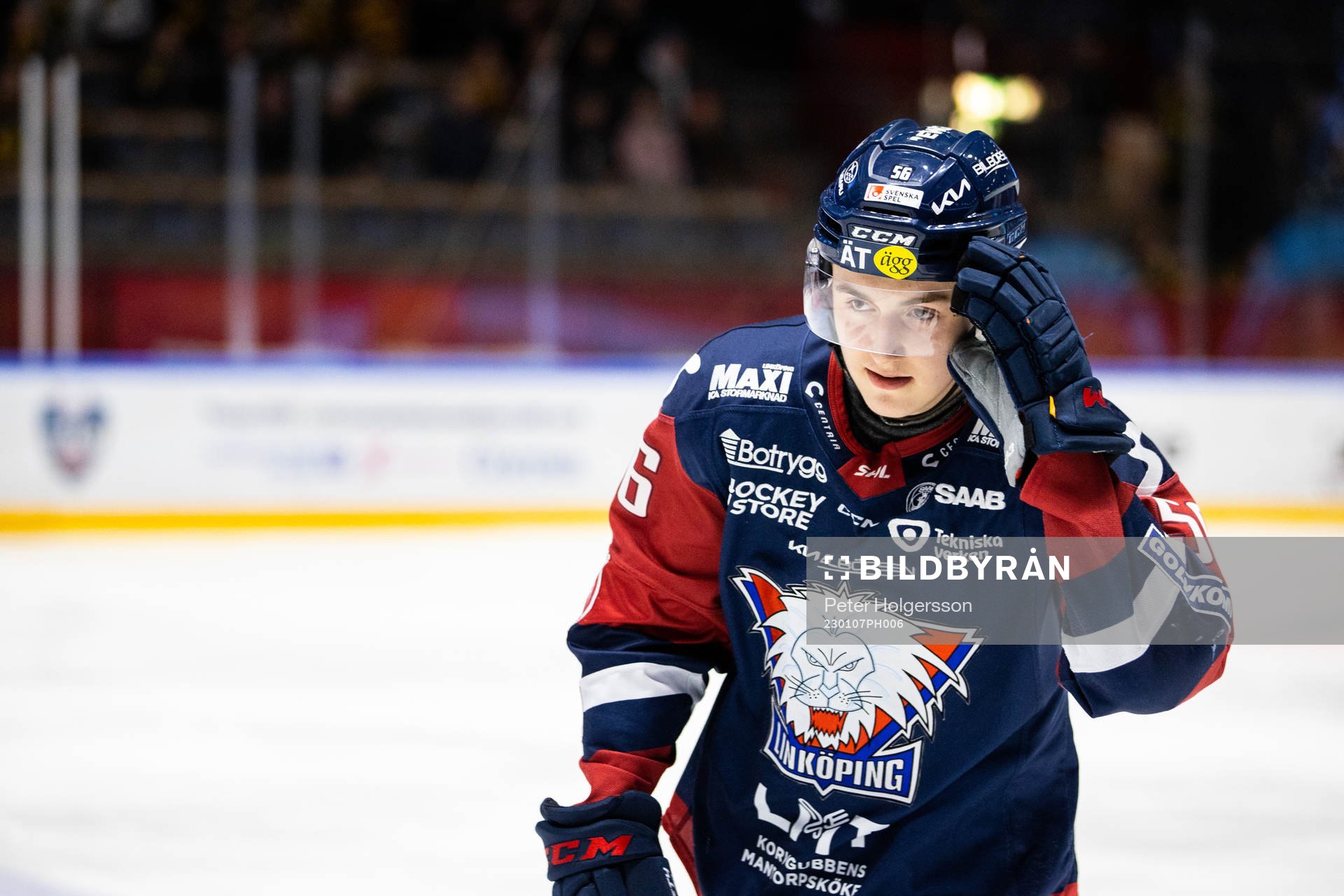 Linköpings Elias Sjöström jublar