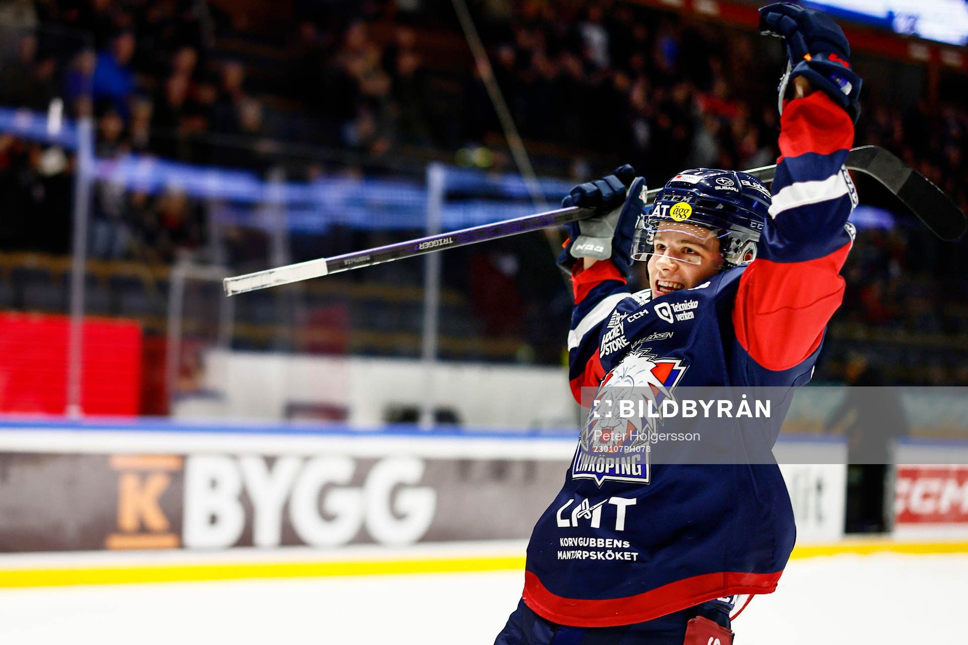 Linköpings Mattias Hävelid jublar