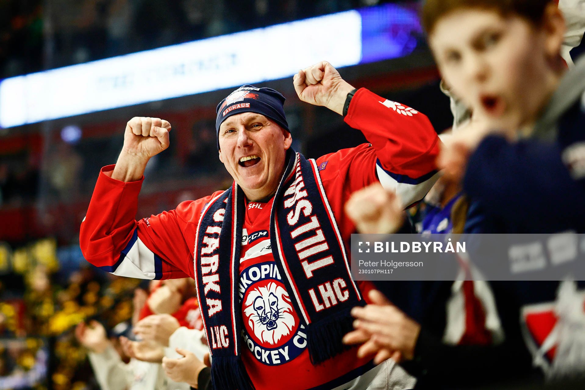 Jublande Linköpings-supporters