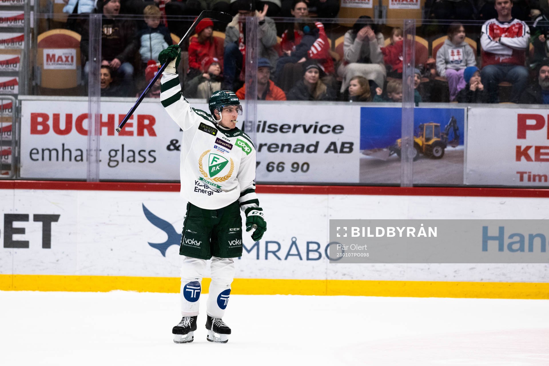 Färjestads Joel Nyström jublar