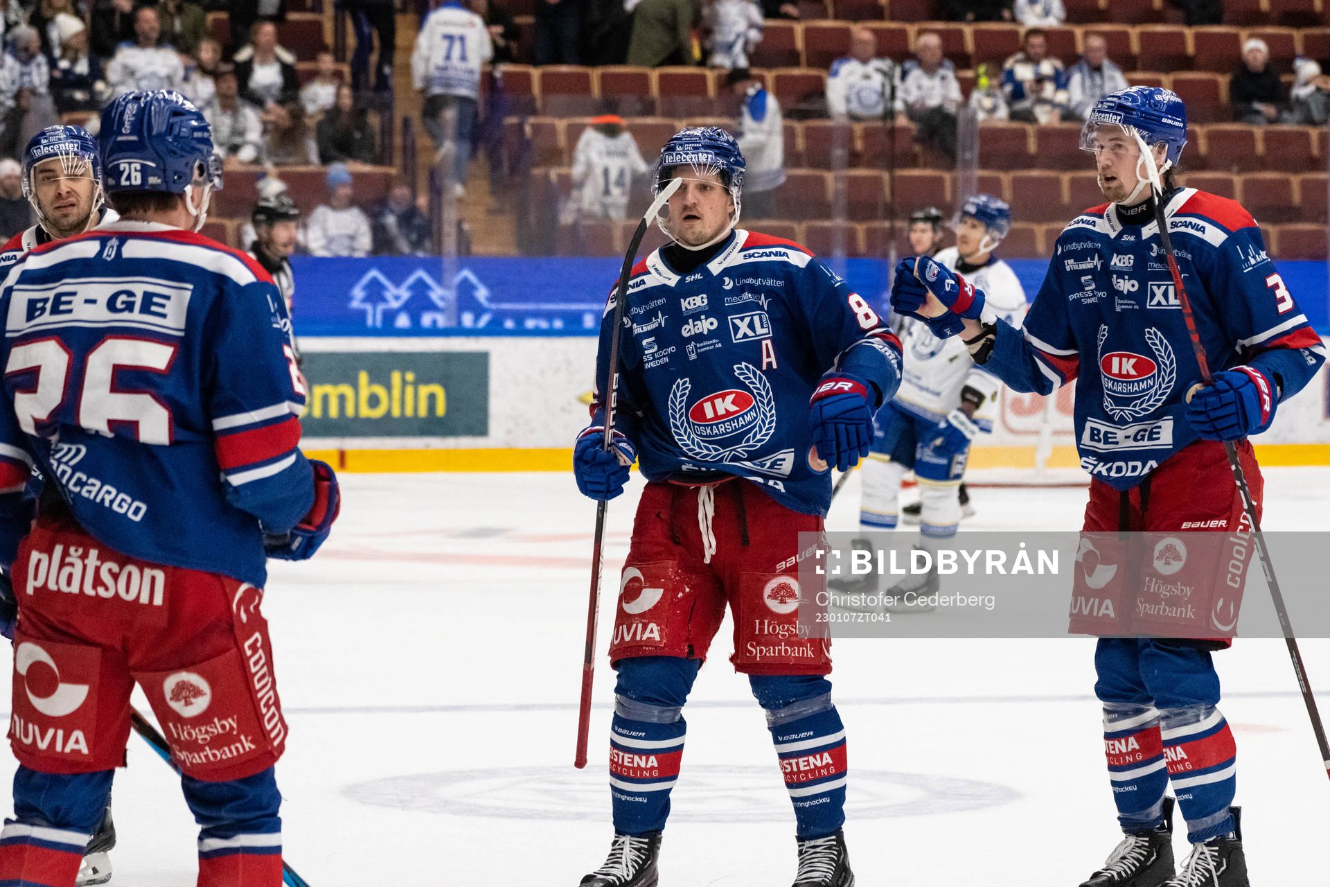 Oskarshamns Lukas Pilö, Patrik Karlkvist och William Worge