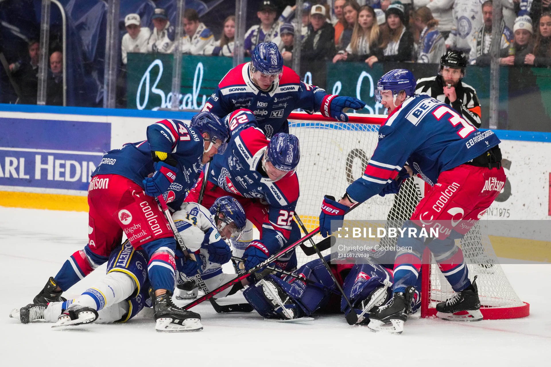 Oskarshamns Johan Johnsson, John Dahlström och målvakt