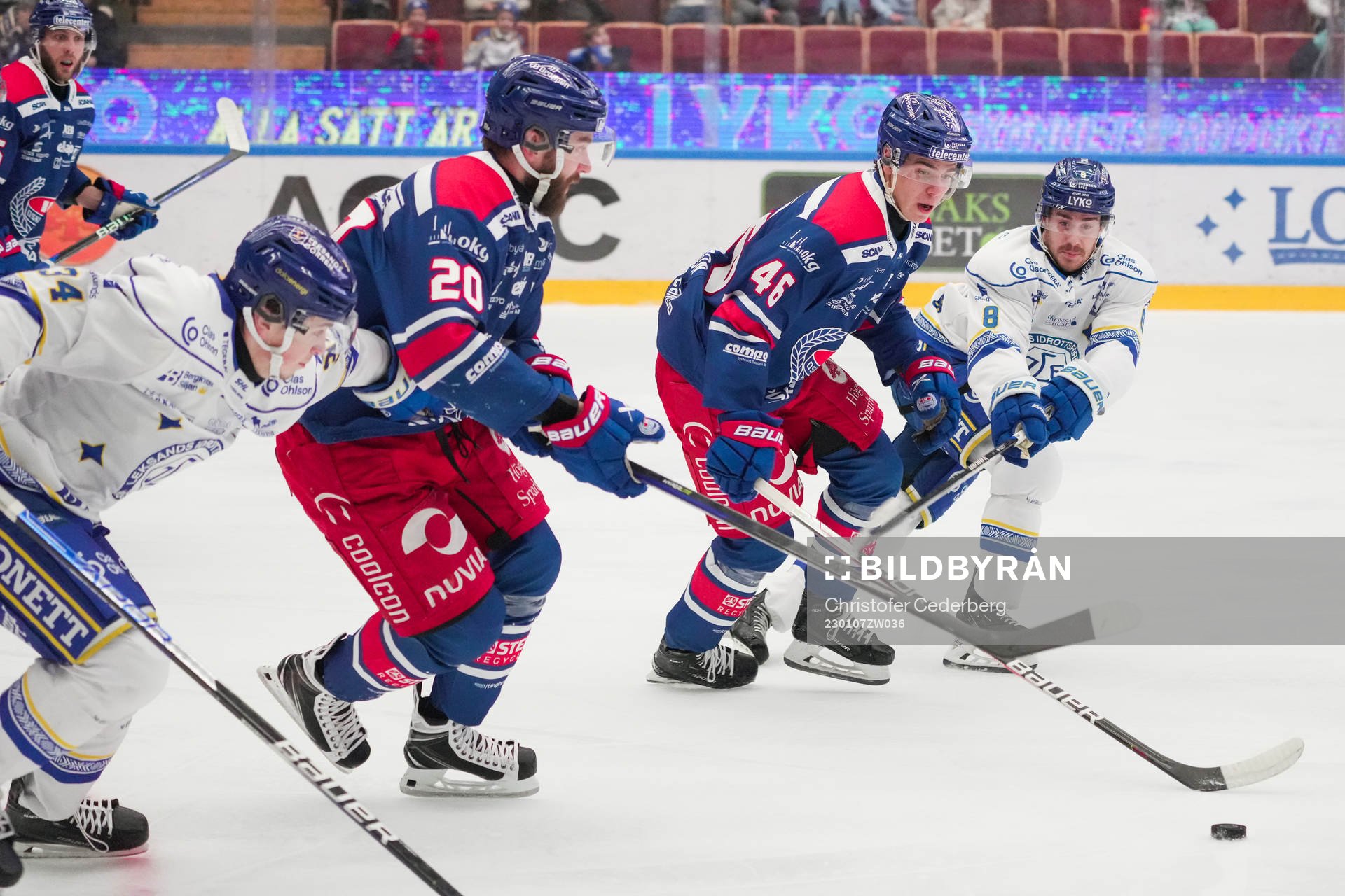 Leksands Arvid Eljas och Matt Caito mot Oskarshamns Hynek