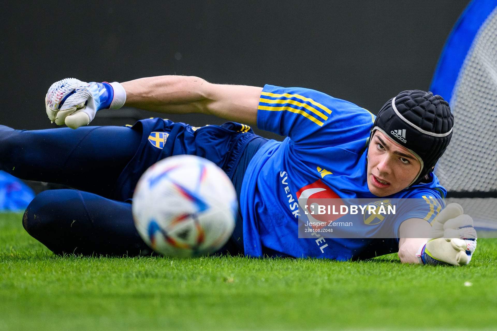 goalkeeper Jacob Widell Zetterström of the Swedish men's