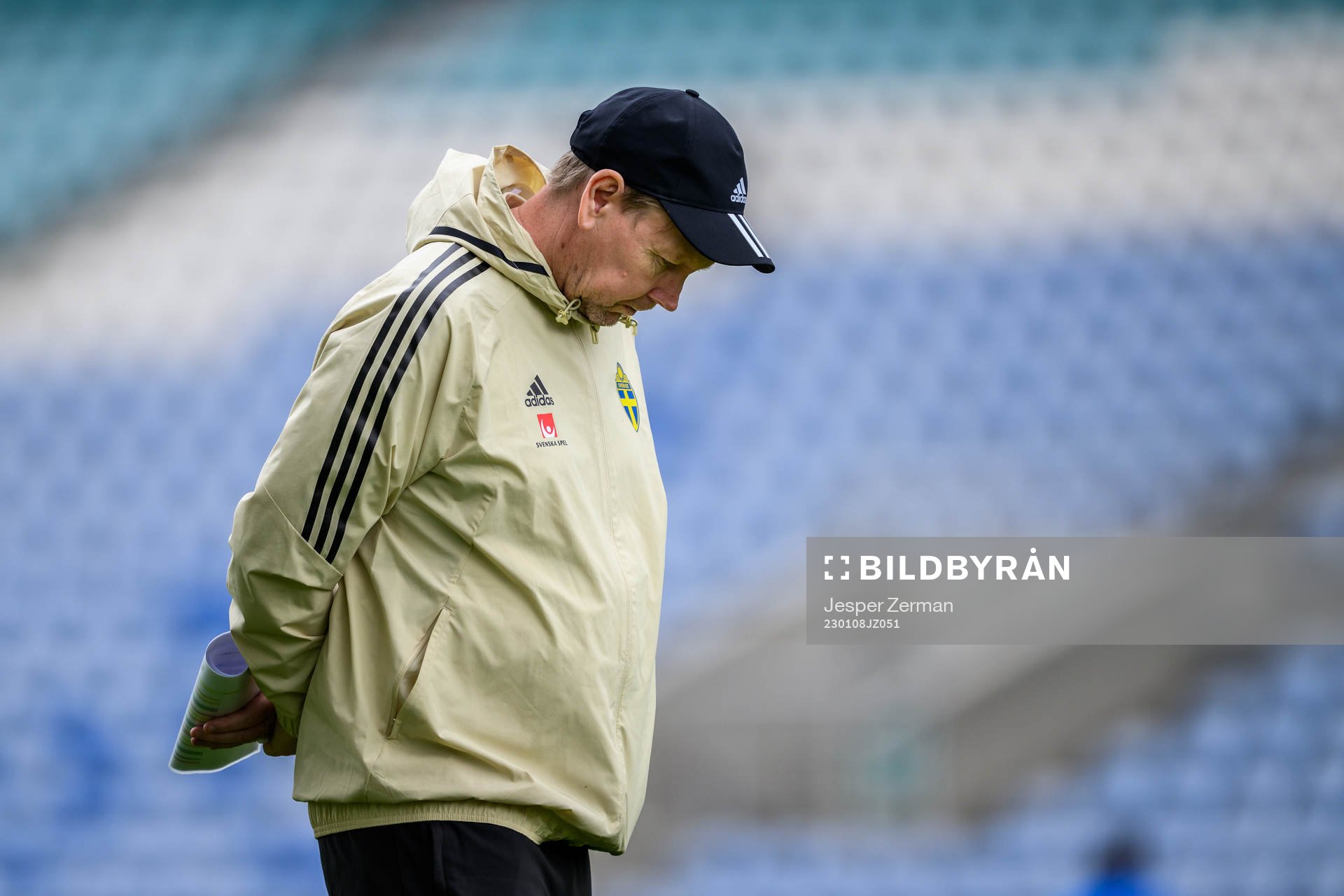assistant coach Peter Wettergen of the Swedish men's football national team at a training session on January 8, 2023 in Faro. 