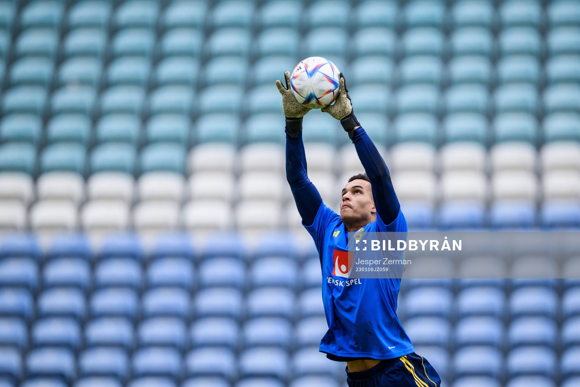 goalkeeper Oliver Dovin of the Swedish men's football