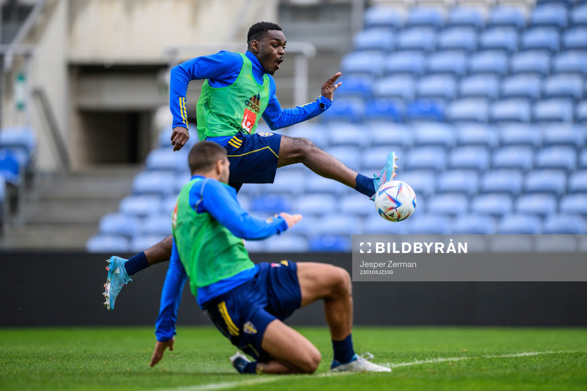 Joel Asoro of the Swedish men's football national team at a