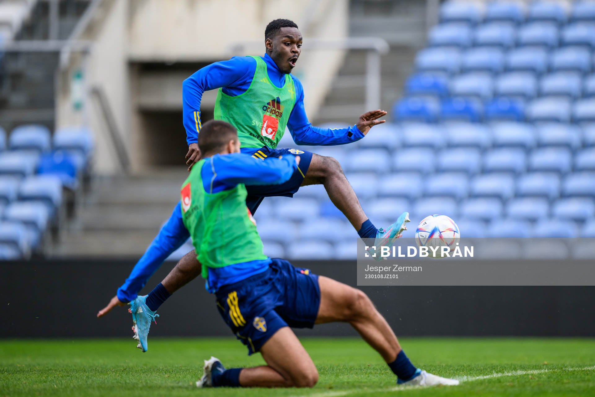 Joel Asoro of the Swedish men's football national team at a