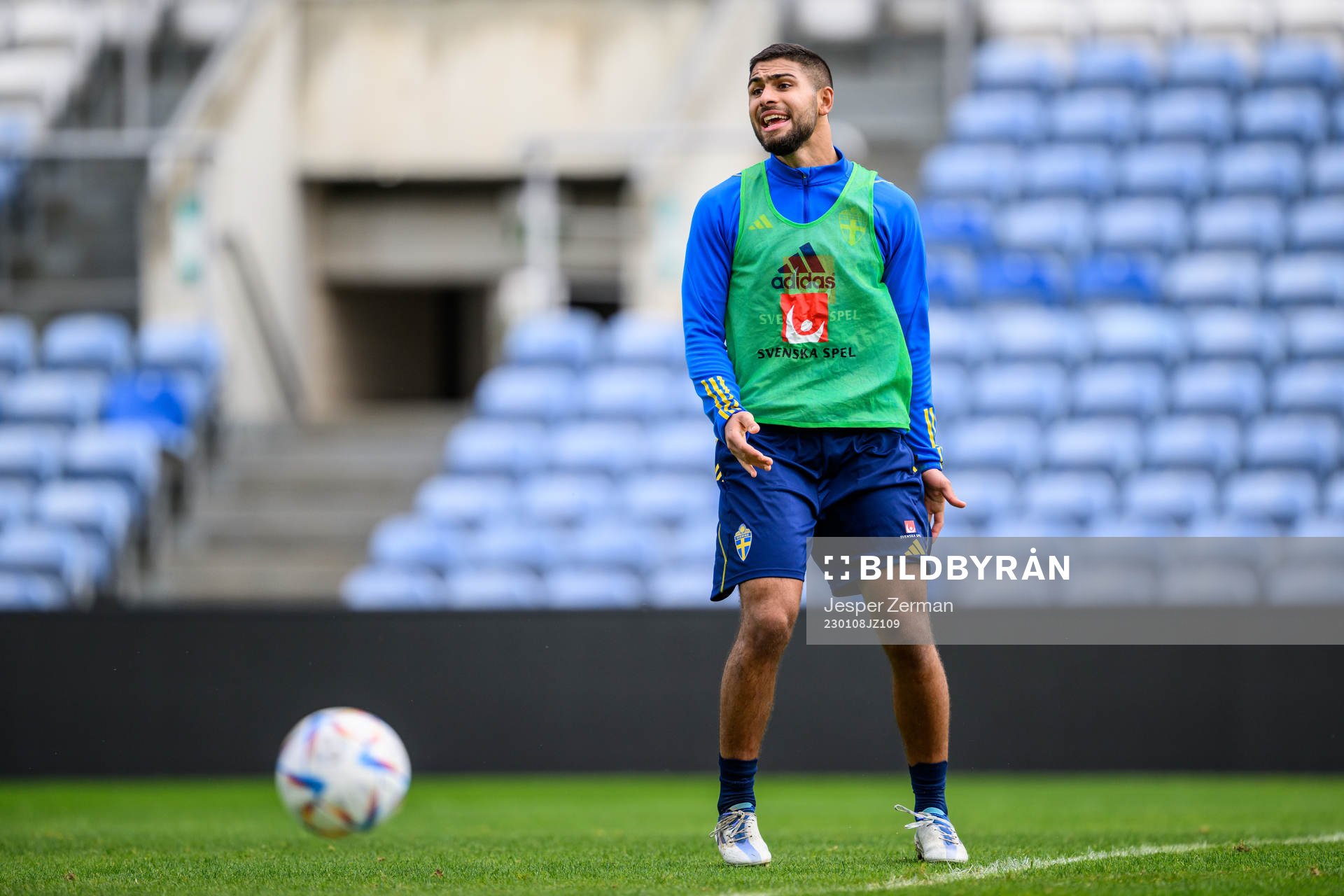 Omar Faraj of the Swedish men's football national team at a