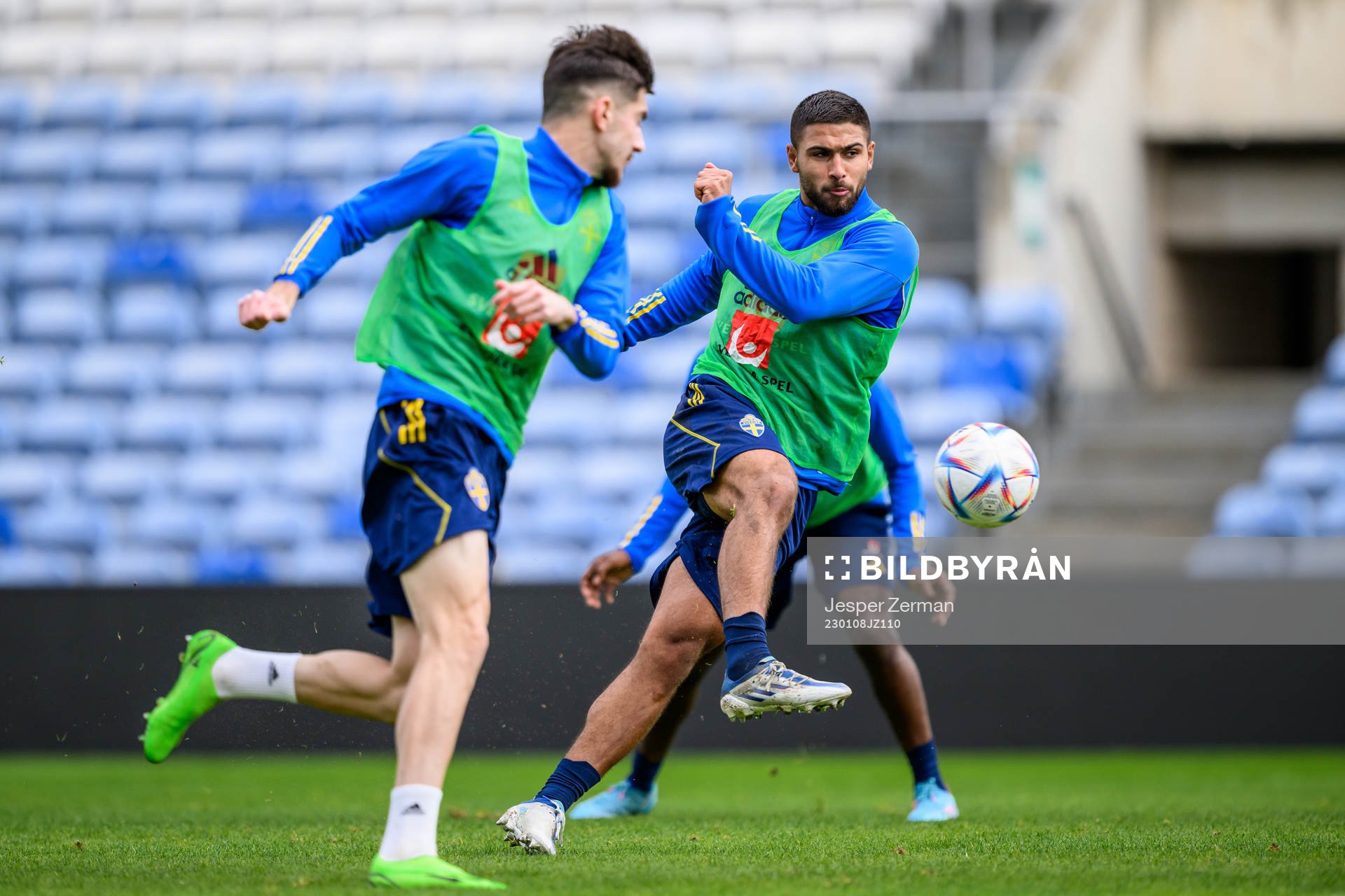 Armin Gigovic and Omar Faraj of the Swedish men's football
