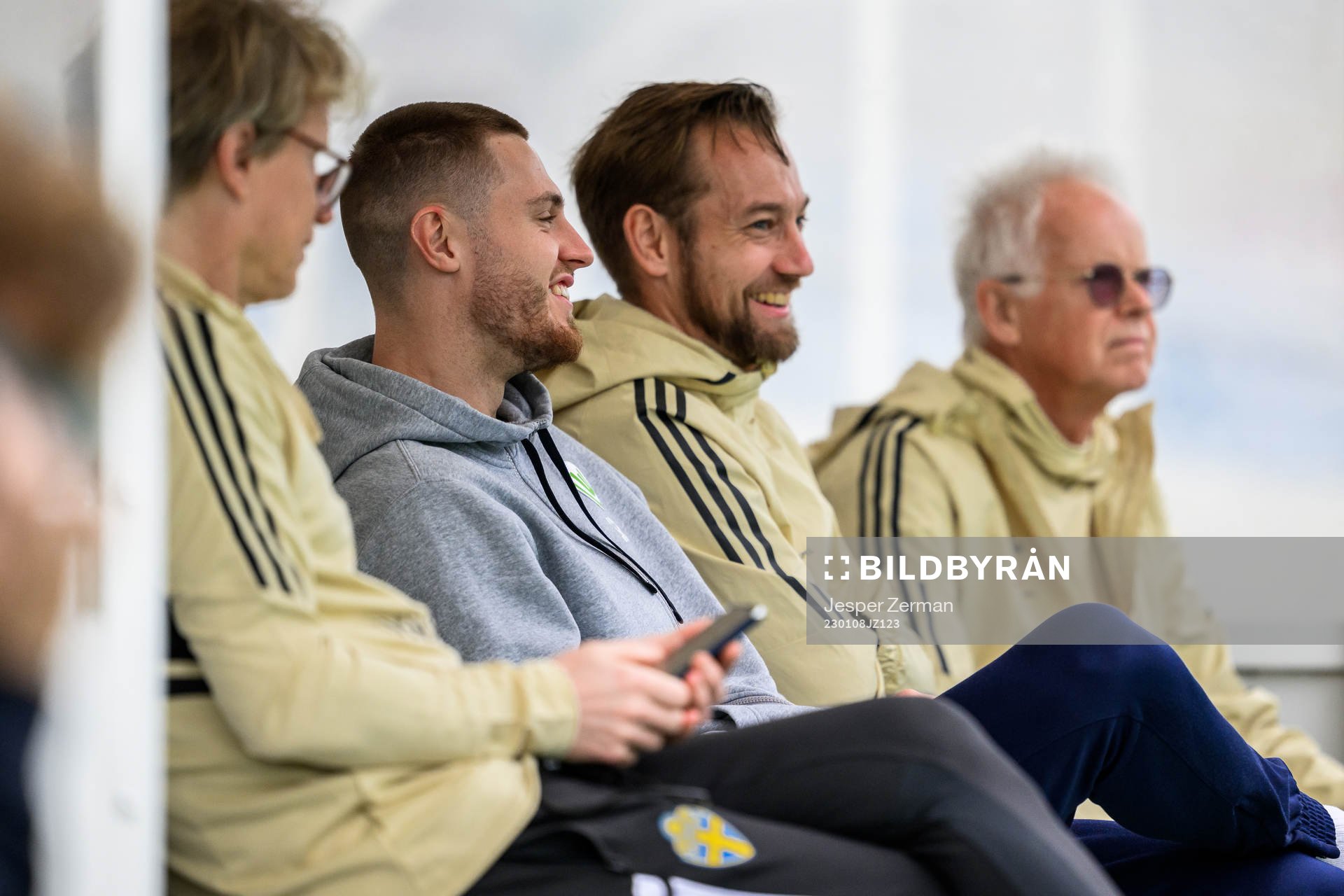 Mattias Svanberg and Physiotherapist Christian Andersson of
