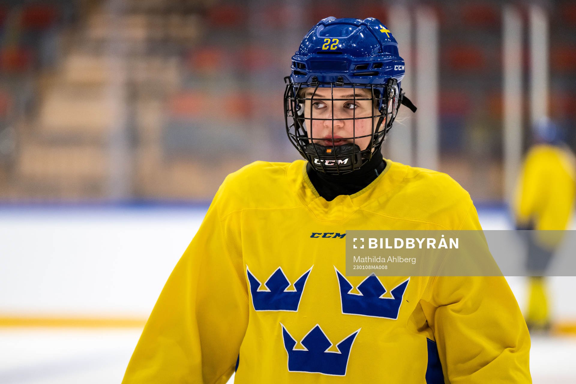 Sara Lindqvist of Sweden at a practice session