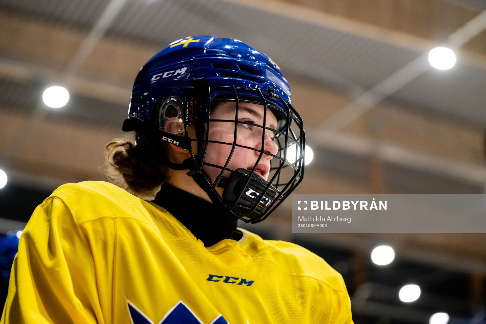 Sara Lindqvist of Sweden at a practice session