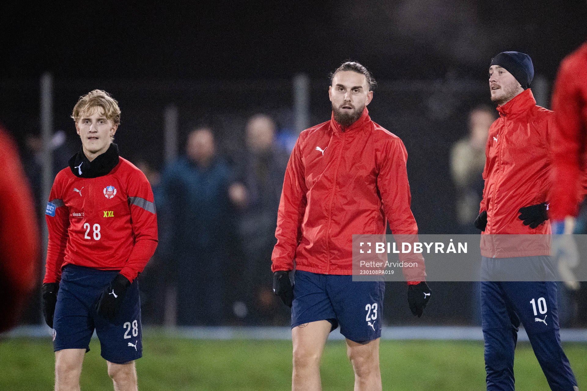 Helsingborgs Victor Blixt, Ali Suljic och Rasmus Jönsson