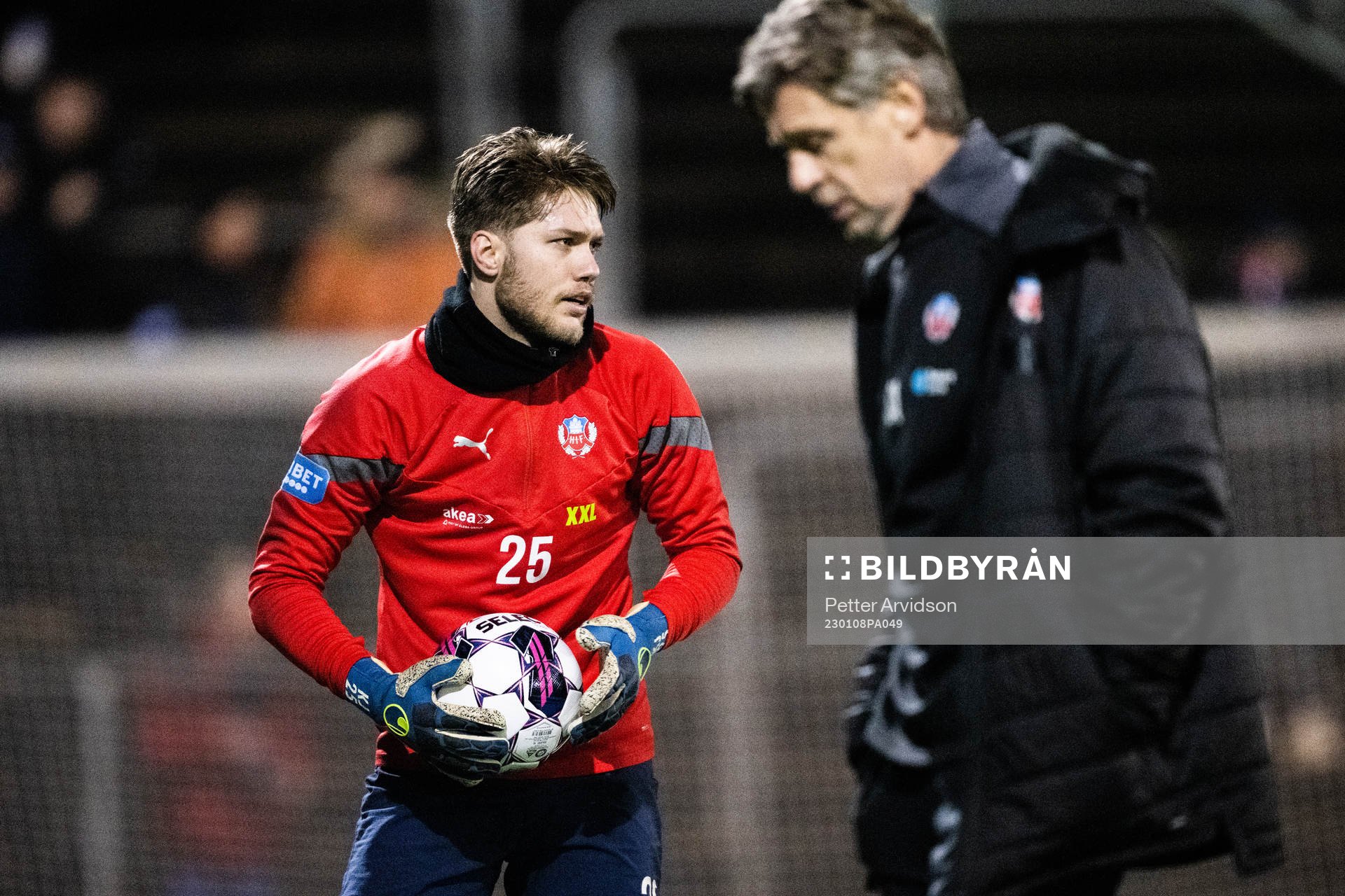 Helsingborgs målvakt Kalle Joelsson och målvaktstränare