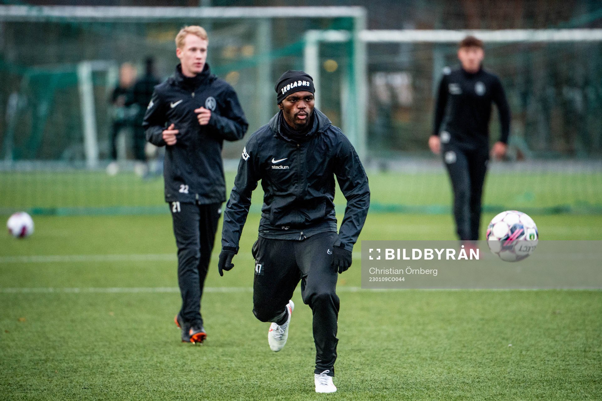 Kofi Fosuhene Asare under Landskronas premiärträning den 9 januari 2023 i Landskrona. 