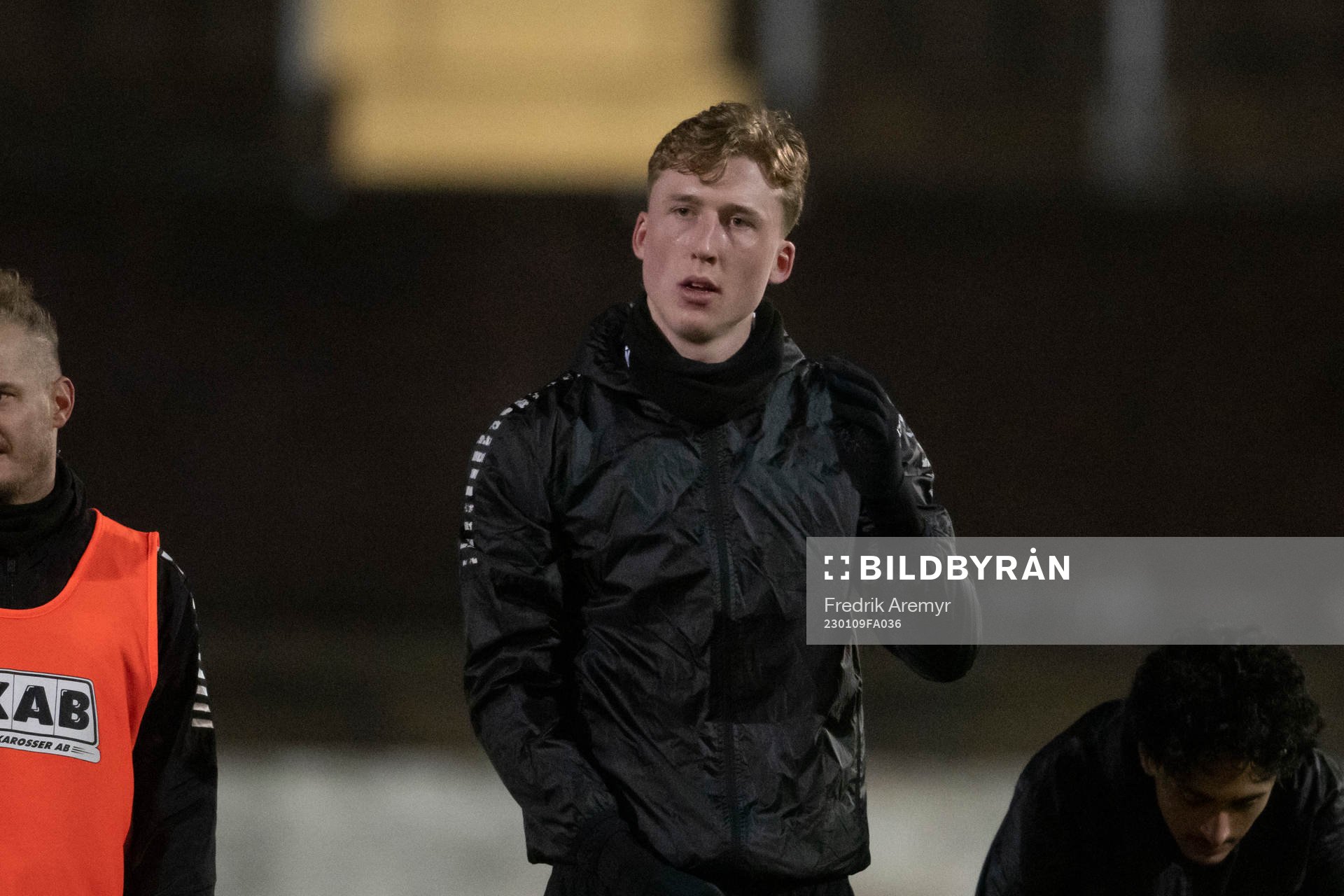Filip Beckman under en träning med GAIS den 9 januari 2023 i Göteborg. 