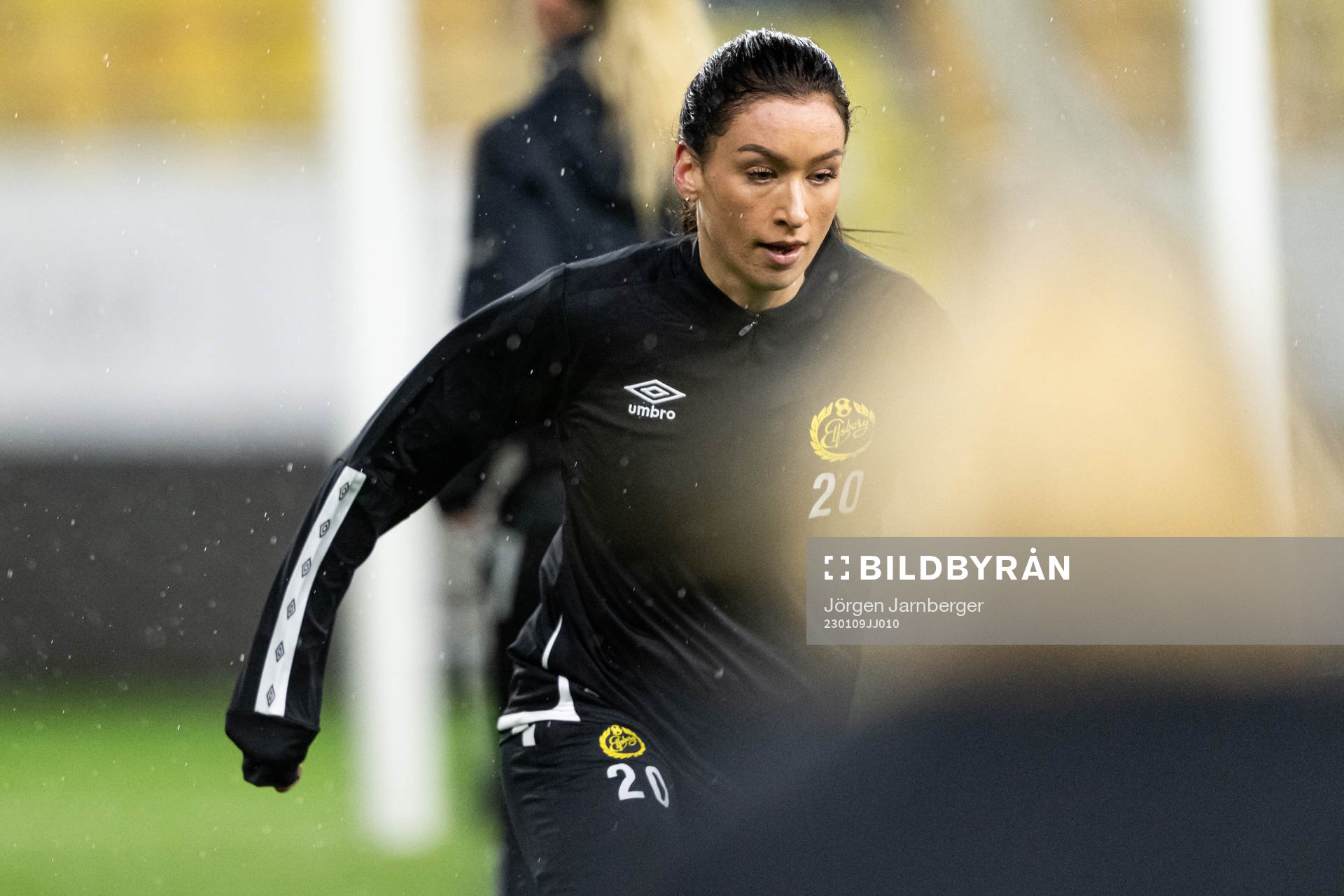Izabella Bergström under en träning med Elfsborg den 9 januari 2023 i Borås. 