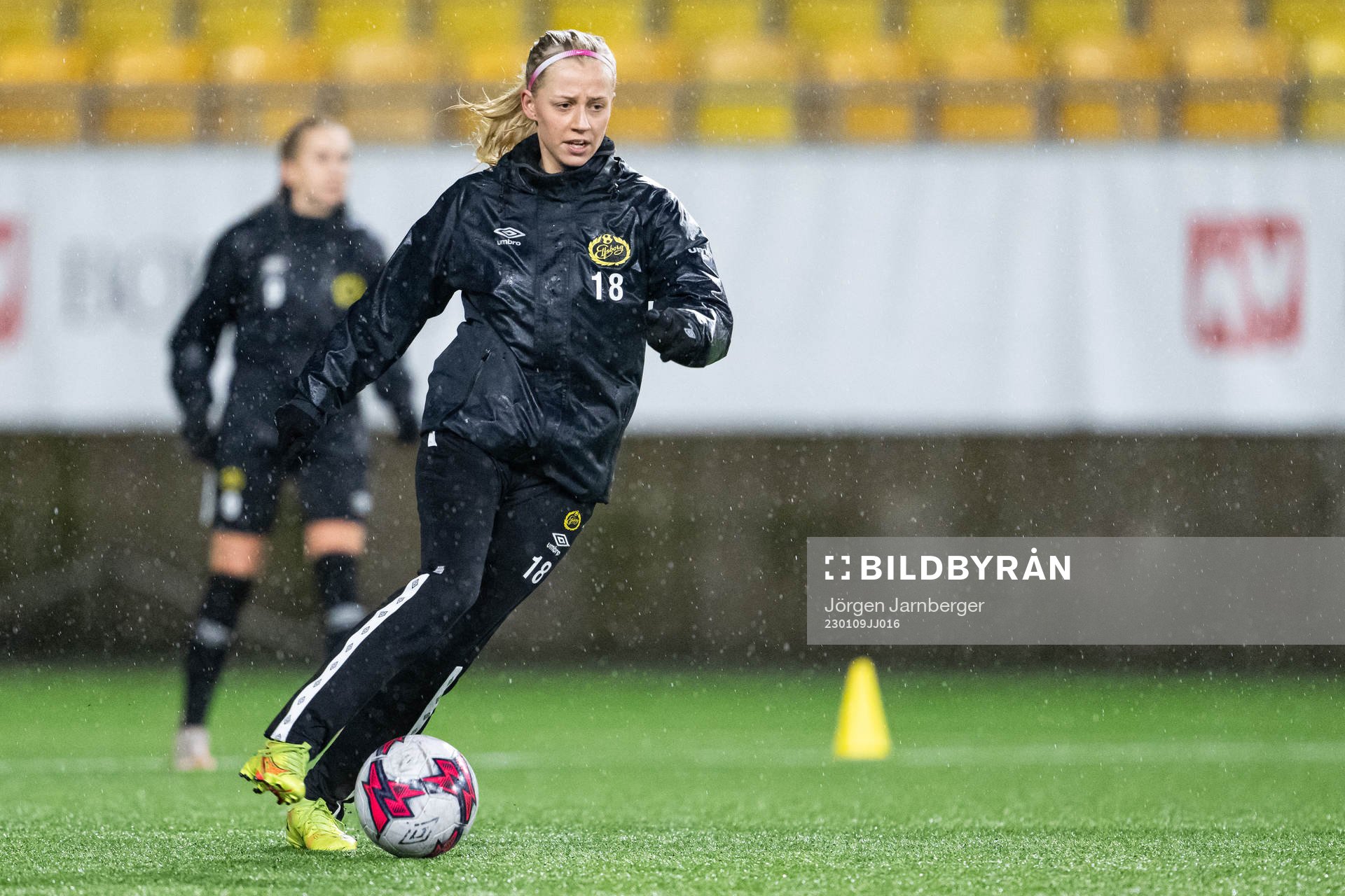 Tilda Brodén under en träning med Elfsborg den 9 januari 2023 i Borås. 