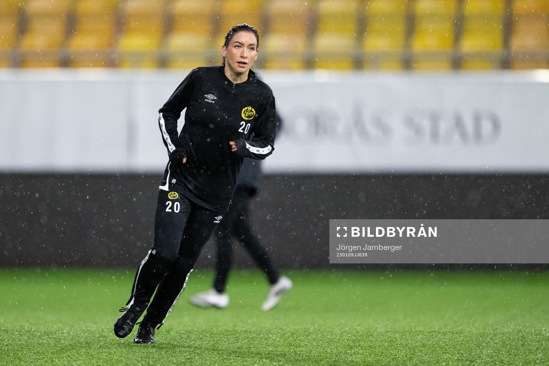 Izabella Bergström under en träning med Elfsborg den 9 januari 2023 i Borås. 