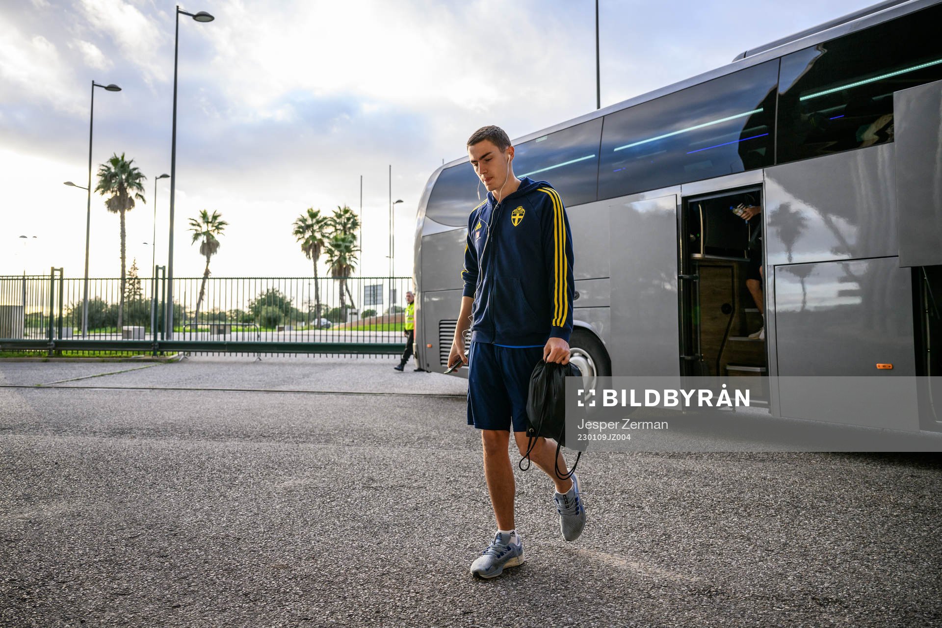 Gustaf Lagerbielke of Sweden arrives to the stadium