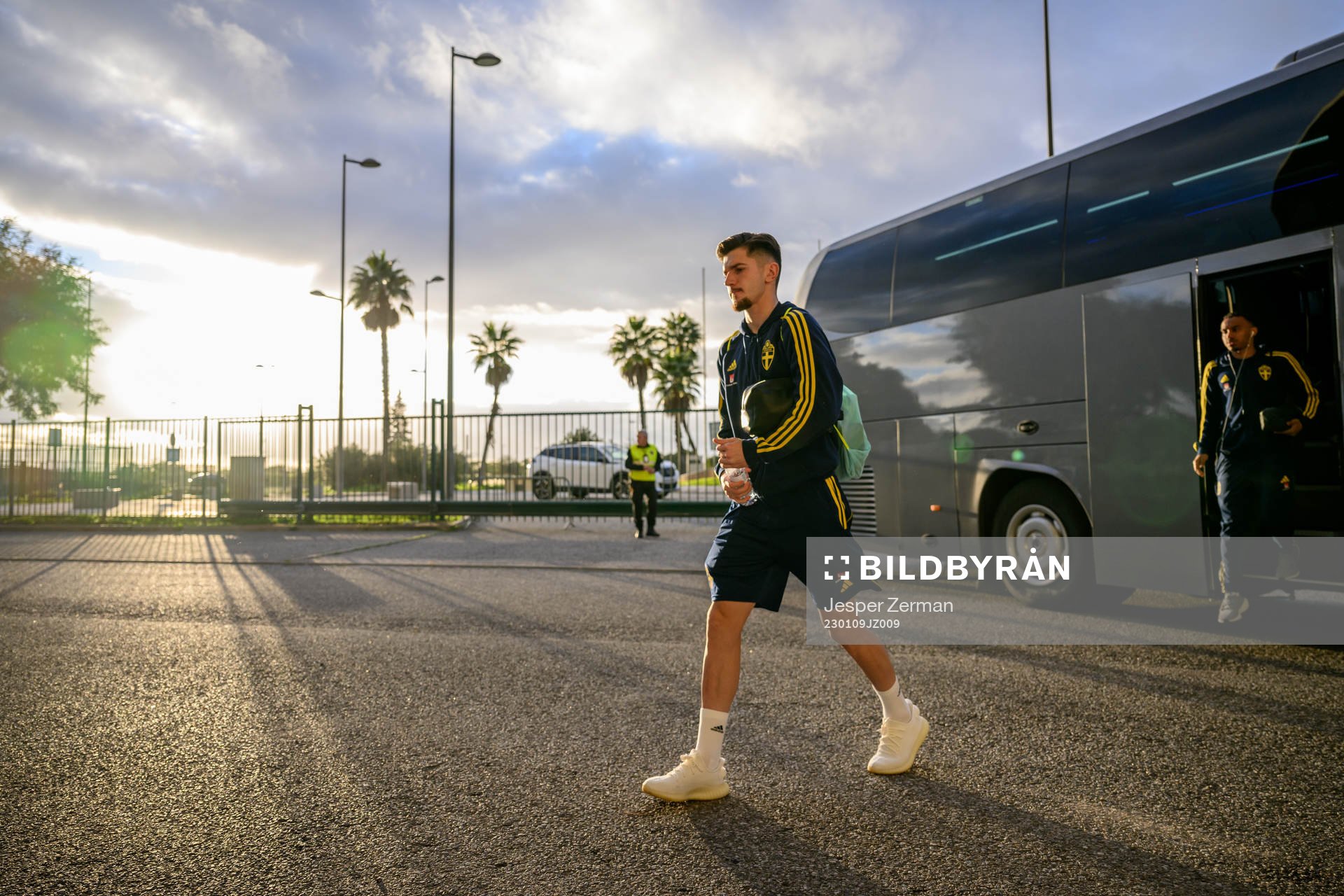 Armin Gigovic of Sweden arrives to the stadium