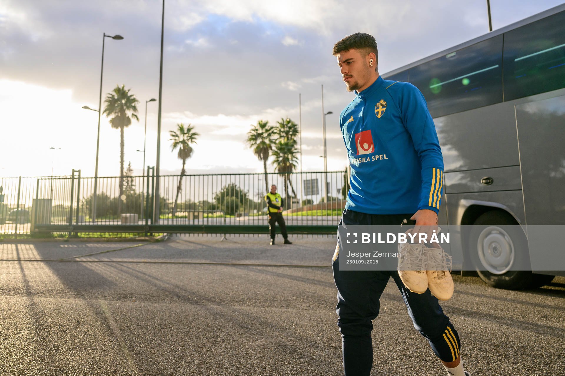 Edvin Kurtulus of Sweden arrives to the stadium