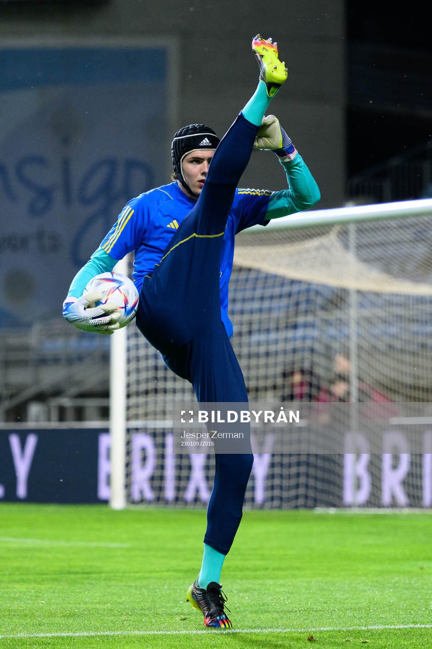 Goalkeeper Jacob Widell Zetterström of Sweden