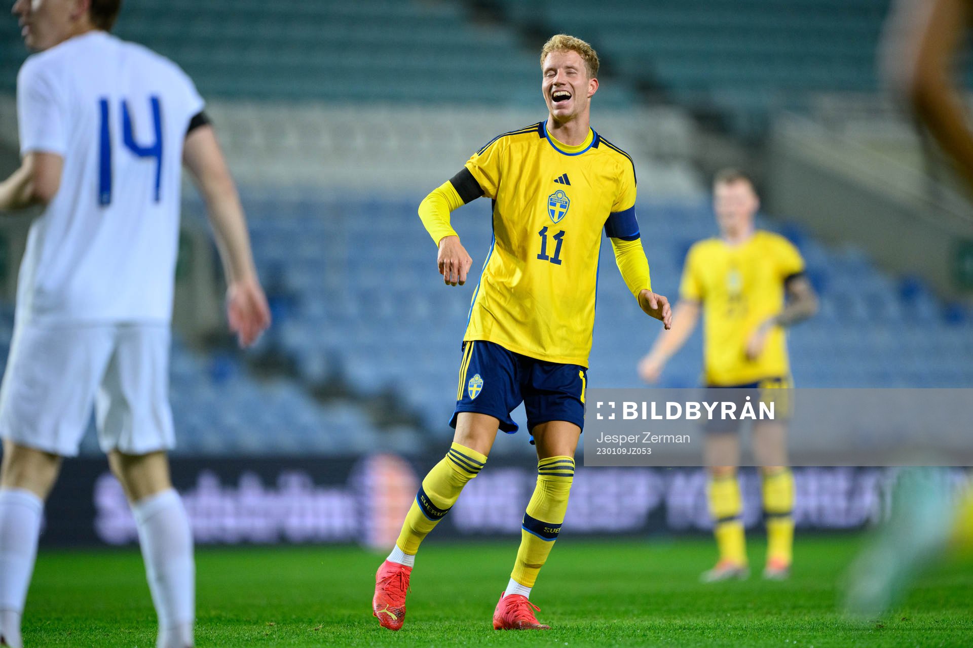 Samuel Gustafson of Sweden reacts