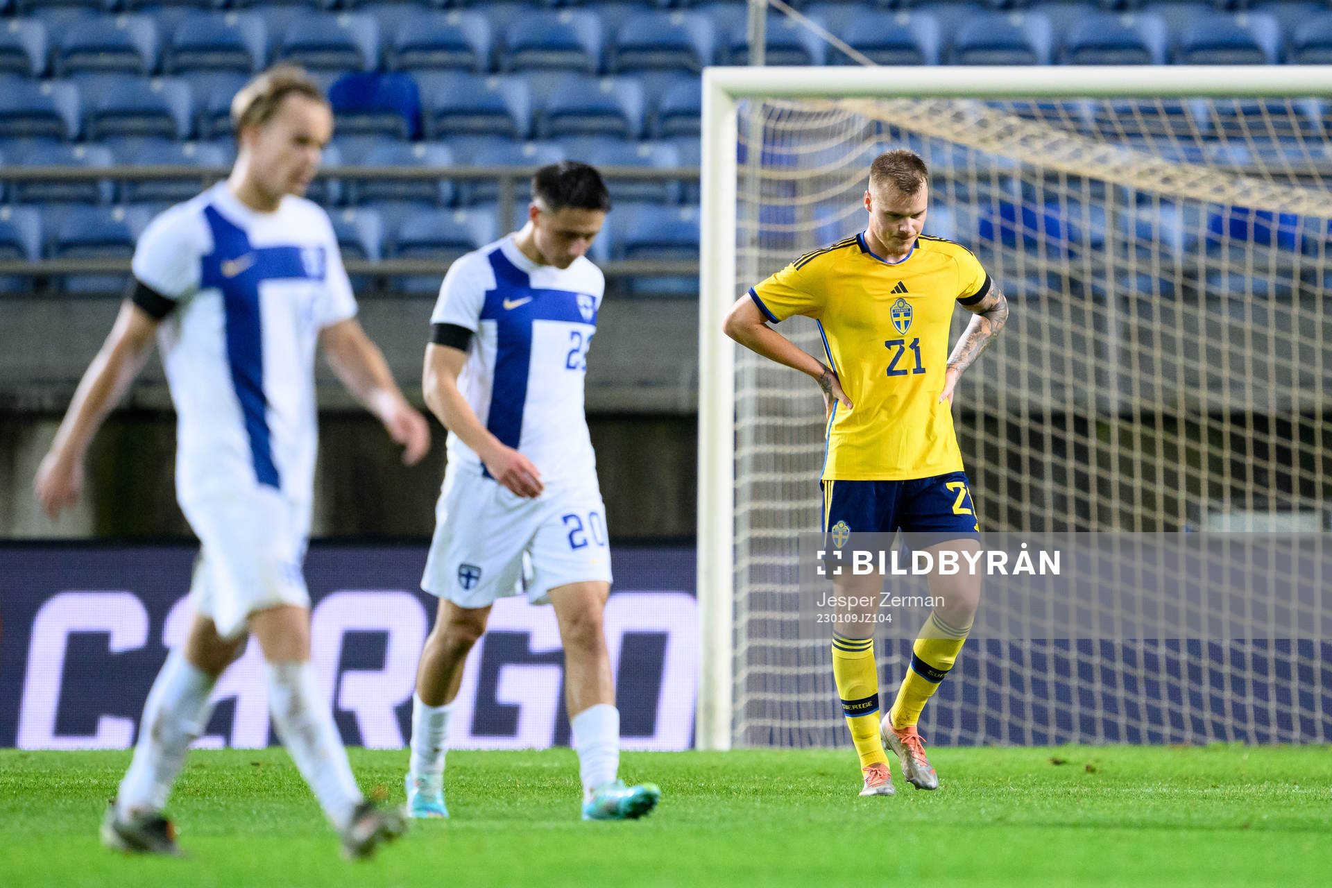 Victor Eriksson of Sweden looks dejected