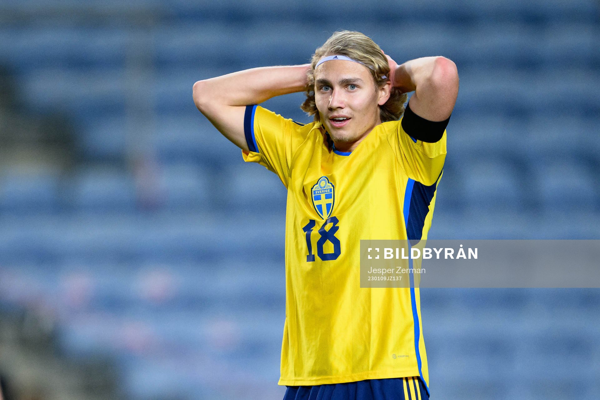 Sebastian Nanasi of Sweden reacts