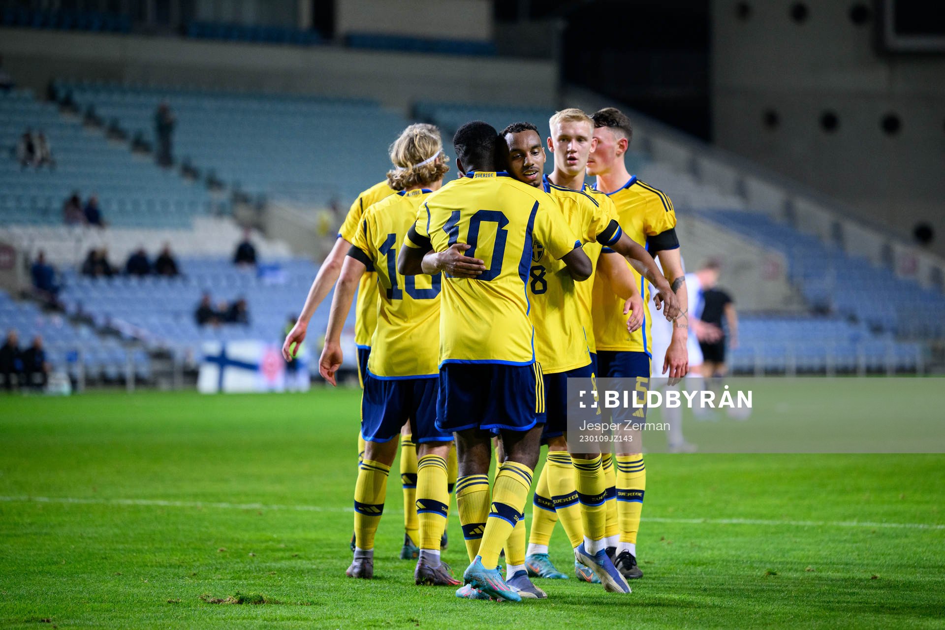 Joel Asoro of Sweden celebrates