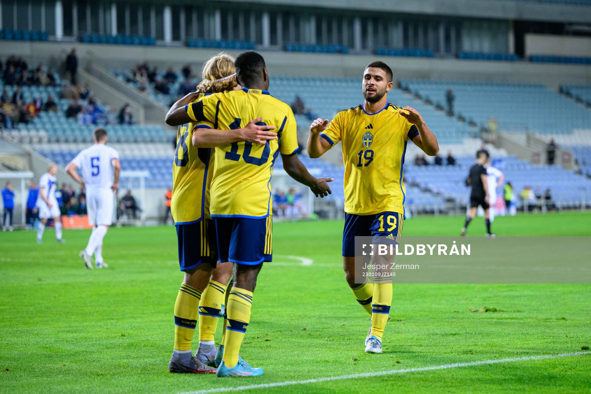 Joel Asoro and Omar Faraj of Sweden celebrates