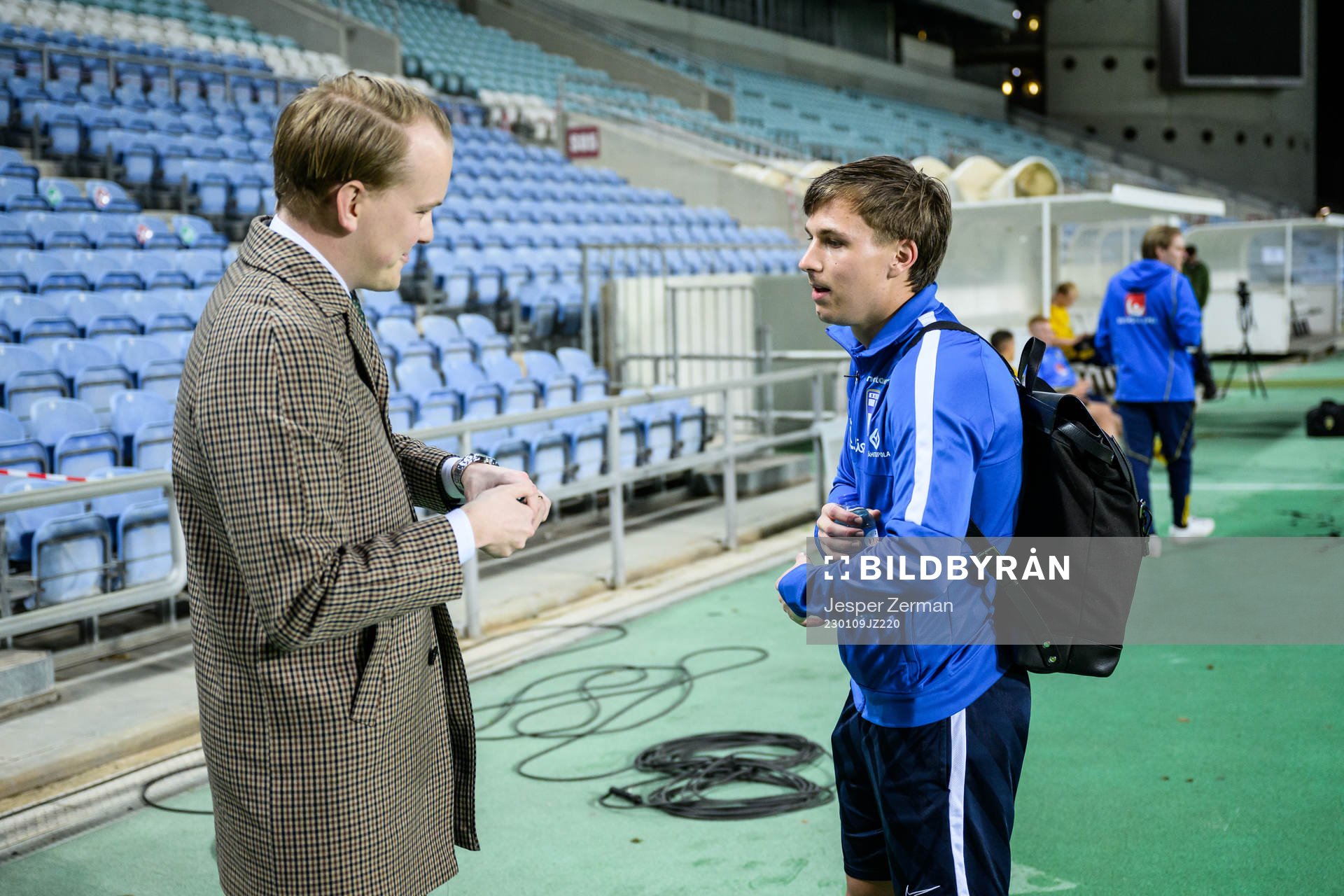 Lucas Lingman of Finland after the international friendly football match between Sweden and Finland on January 9, 2023 in Faro. 