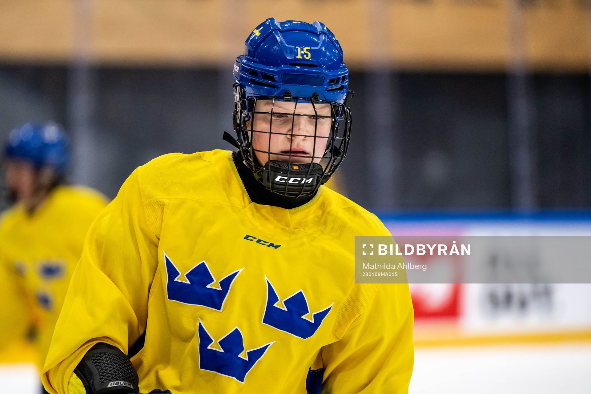 Astrid Lindeberg of Sweden at a practice session