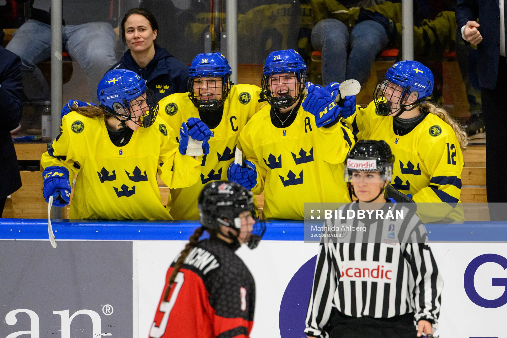 Moa Gustafsson of Sweden celebrates