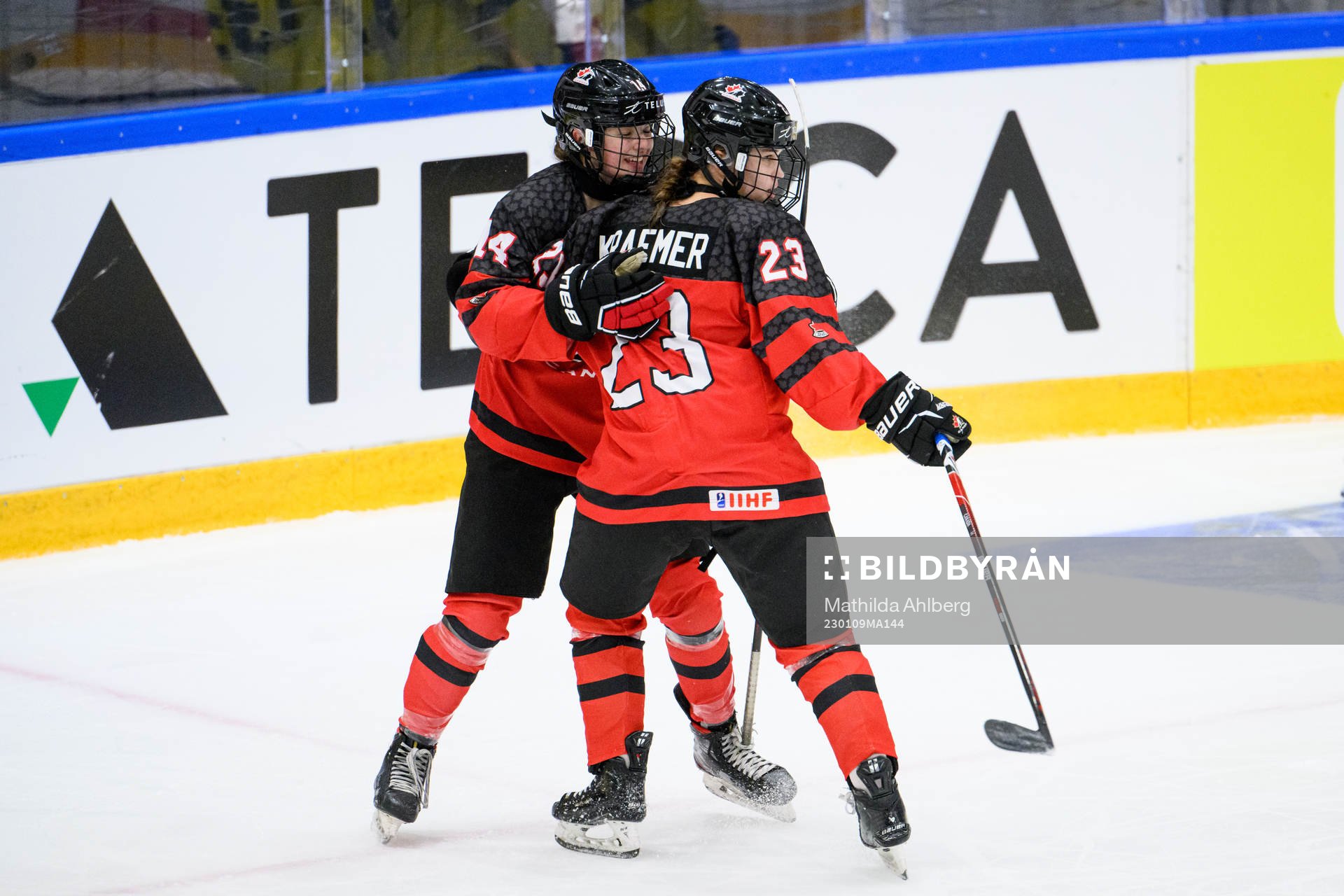 Caitlin Kraemer of Canada celebrates