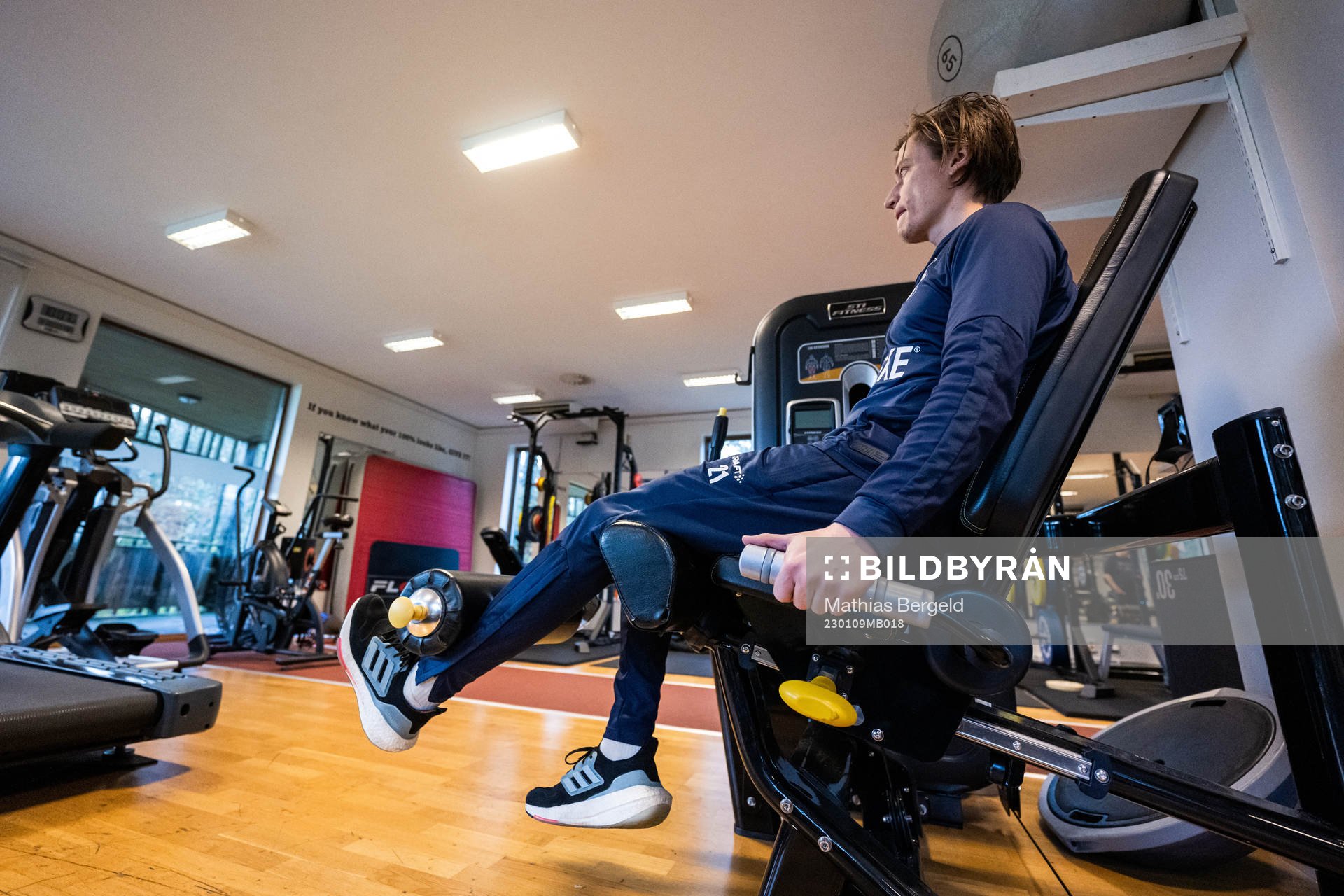 IFK Göteborgs Simon Thern på gymmet