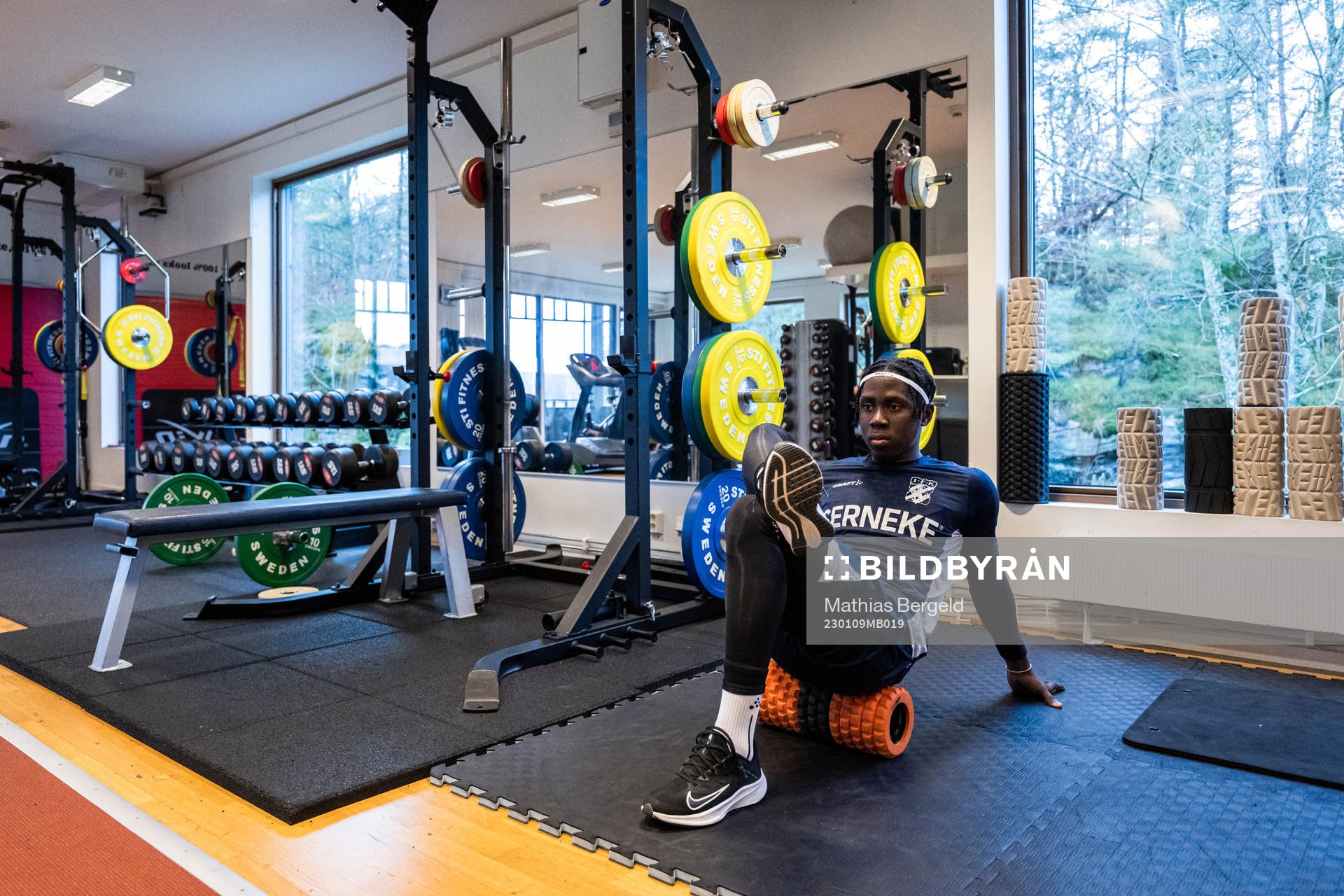 IFK Göteborgs Abundance Salaou på gymmet