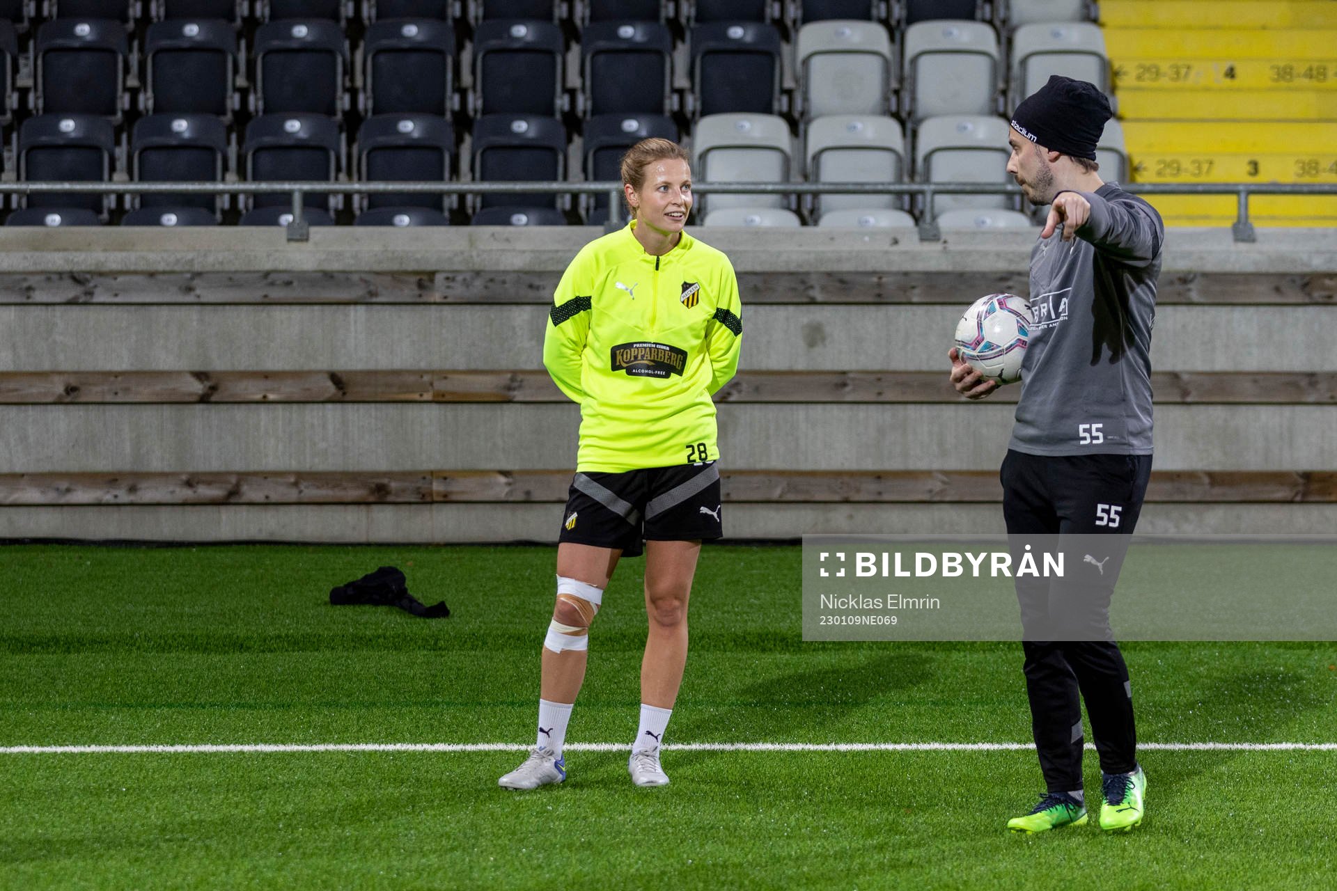 Häckens  Anna Anvegård och  fystränare Jordi Gonzalez
