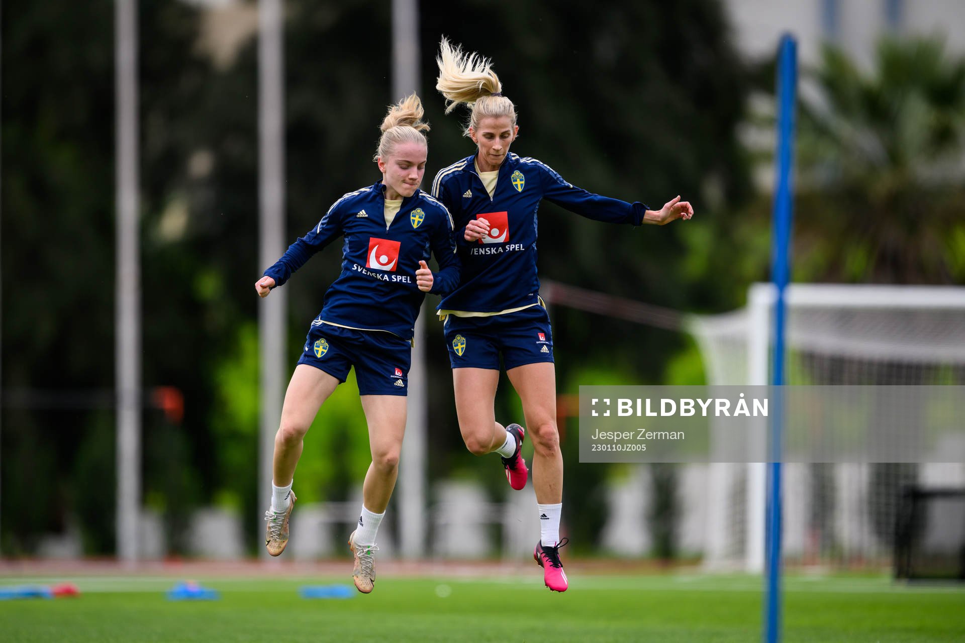 Anna Sandberg and Sofia Jakobsson of the Swedish women's