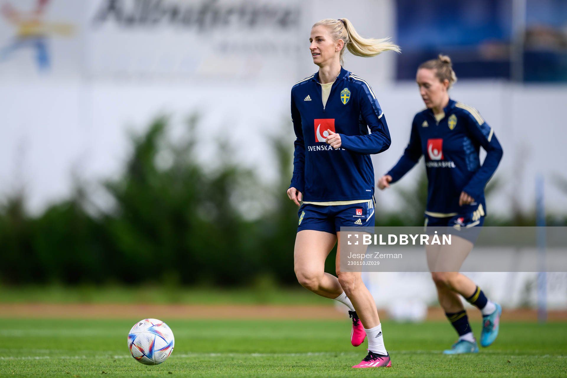 Sofia Jakobsson of the Swedish women's football national