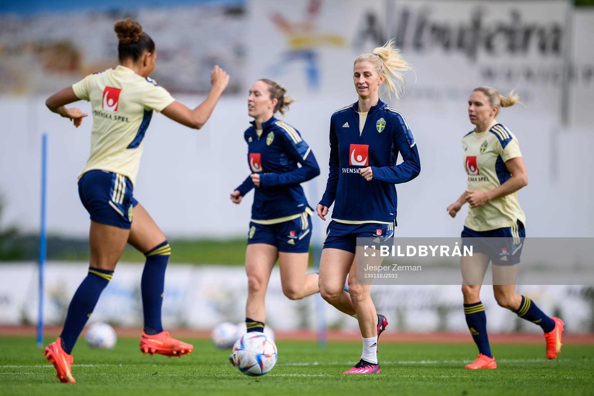 Sofia Jakobsson of the Swedish women's football national