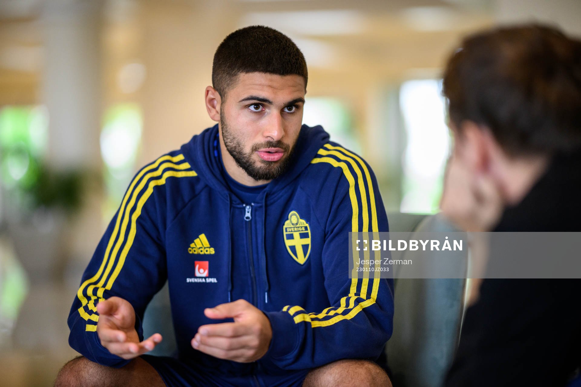 Omar Faraj of the Swedish men's football national team at a