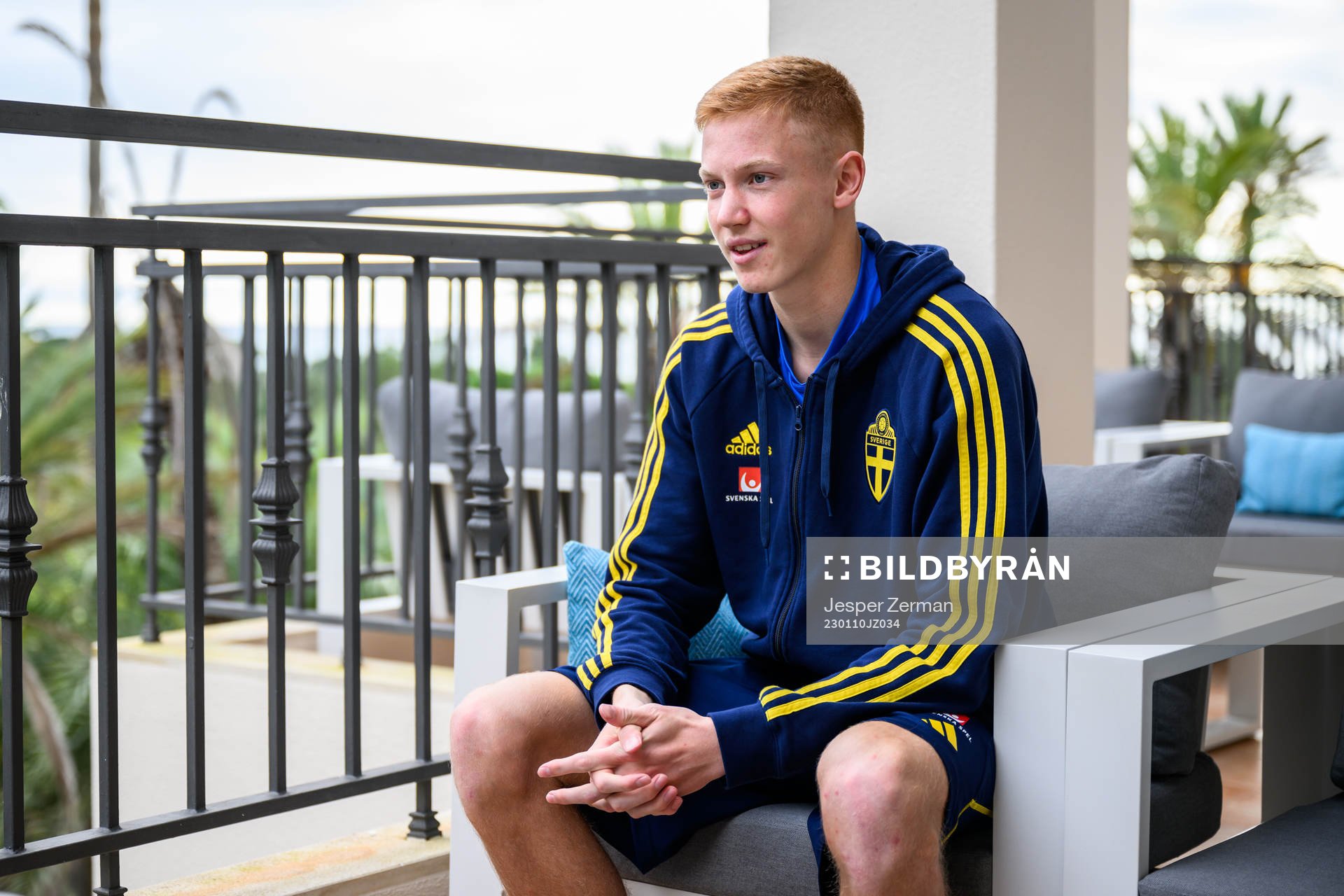 Hugo Larsson of the Swedish men's football national team at