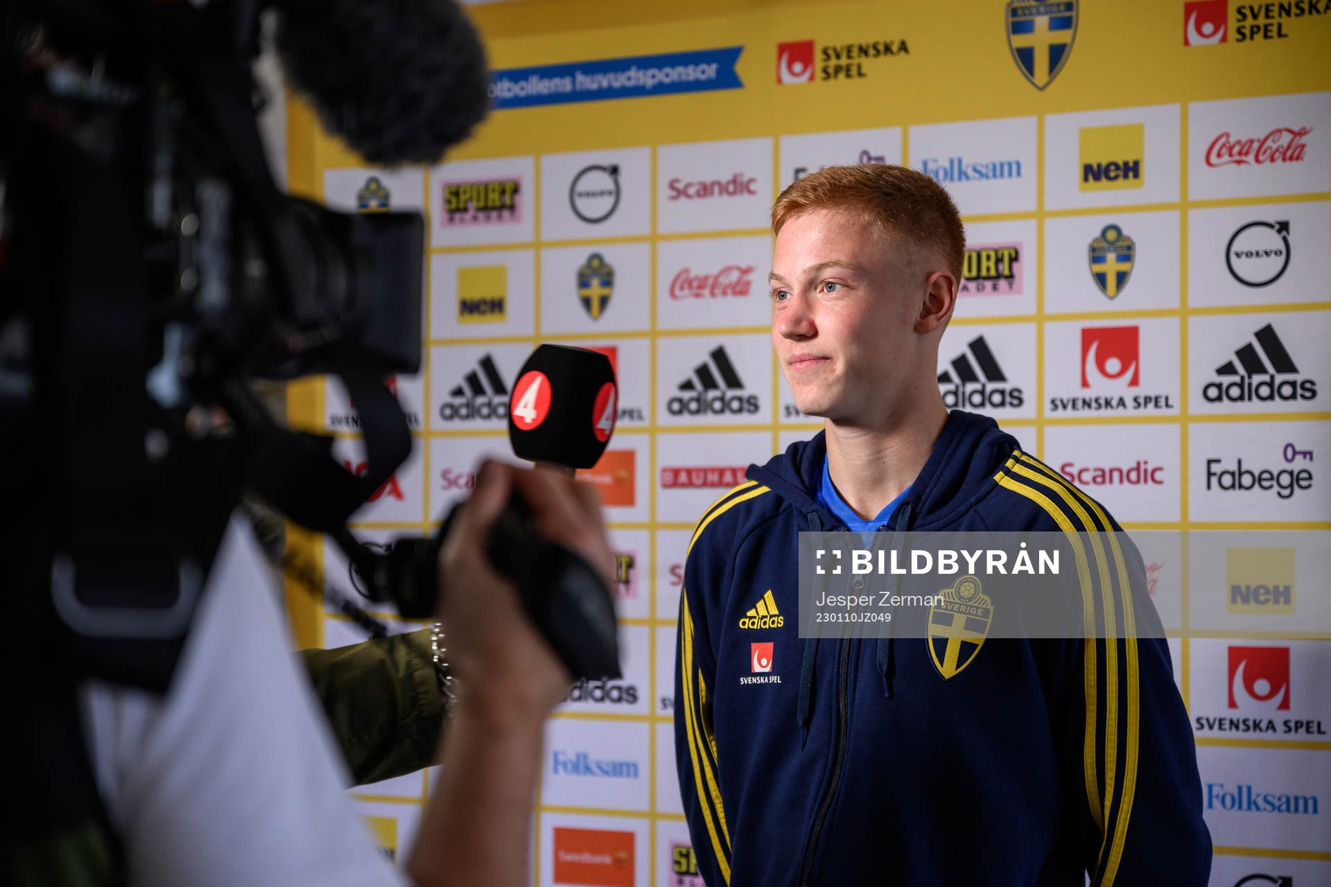 Hugo Larsson of the Swedish men's football national team at